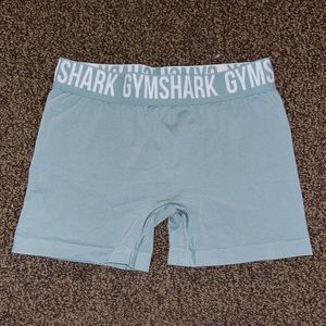 Teal Gymshark workout shorts, tight workout shorts,boxer type shorts, seamless
